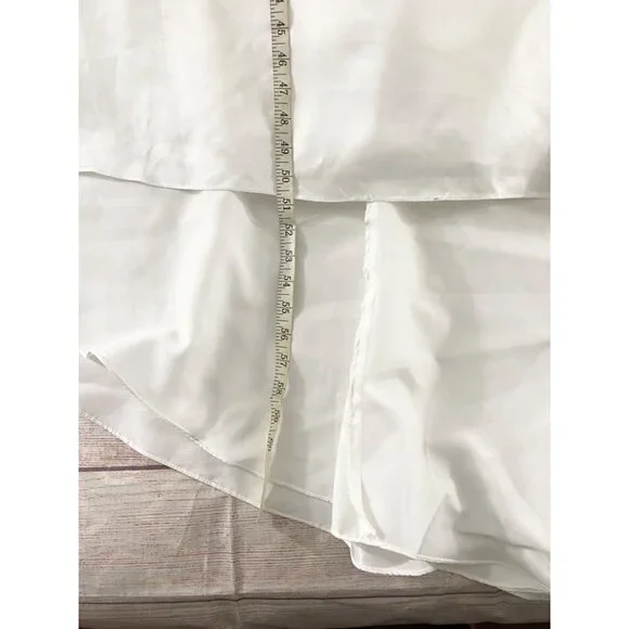 David's Bridal Women's Taffeta A Line Wedding Dress W/Sweetheart Neck - 14W - Picture 7 of 15